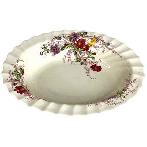 Copeland Spode Fairy Dell Vegetable Bowl Serving Dish Oval Swirl Made England